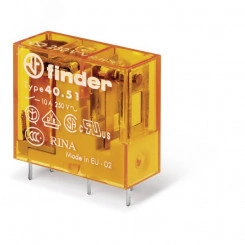 Реле электромеханическое универсальное миниатюрное, монтаж на печатную плату или в розетку, выводы с шагом 5мм, 1CO 10A, контакты AgNi, катушка 60В DC, влагозащита RTIII, Высокая температура (+125°C)