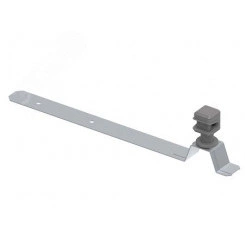 Держатель КЛИК безвинтовое исполнение со свободным креплением круглого проводника на пластине под черепицу L-265. Материал - нержавеющая сталь/пластик.