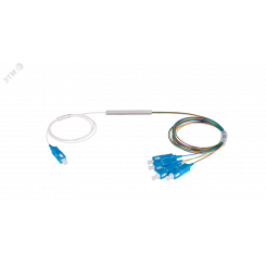 Сплиттер планарный 1x4, одномодовый, G.657.A1, SC/UPC, миникорпус, 0.9 мм