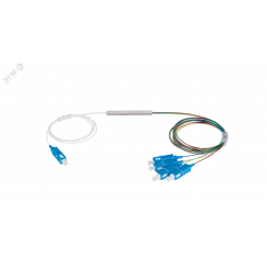 Сплиттер планарный 1x4, одномодовый, G.657.A1, SC/UPC, миникорпус, 0.9 мм