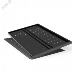 Полка 23'' усиленная аккумуляторная глубиной 950 мм для шкафов глубиной 1200 мм. цвет черный (RAL 9004) (8407s)