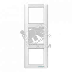 Рамка 3 поста с полем для надписи белая Рамка 3 поста с полем для надписи белая