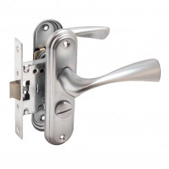 Защелка БУЛАТ ЗЩ1-Д03.07 (Л) НОМОС титан ЛЕВАЯ ВНУТР/ПРАВАЯ НАРУЖНЯЯ с фиксацией Защелка БУЛАТ ЗЩ1-Д03.07 (Л) НОМОС титан ЛЕВАЯ ВНУТР/ПРАВАЯ НАРУЖНЯЯ с фиксацией