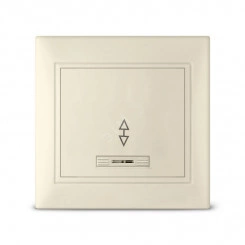 Севиль Выключатель одноклавишный проходной с подсветкой слоновая кость (ivory)