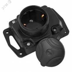 Беларусь Розетка переносная каучук с защитными крышками 2P+E 1х16А IP44