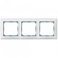 VALENA Рамка 3 поста горизонтальная белый/кристалл VALENA Рамка 3 поста горизонтальная белый/кристалл