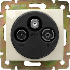 VALENA Розетка телевизионная TV-FM-SAT звезда в рамку слоновая кость VALENA Розетка телевизионная TV-FM-SAT звезда в рамку слоновая кость