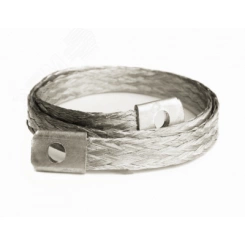 Шлейф заземления винтовой М8 10мм.кв. 200мм. Шлейф заземления винтовой М8 10мм.кв. 200мм.