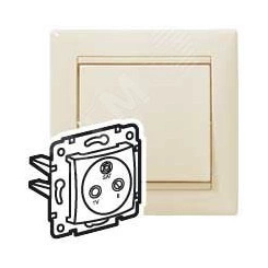 VALENA Розетка телевизионная TV-FM-SAT оконечная в рамку 10дБ слоновая кость