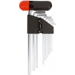 Ключи шестигранные длинные (1.5-10 мм) CrV, 9 шт с пластик.Т-обр.ручкой Ключи шестигранные длинные (1.5-10 мм) CrV, 9 шт с пластик.Т-обр.ручкой