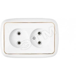 Беларусь Розетка двухместная скрытая РС16-262 Беларусь Розетка двухместная скрытая РС16-262