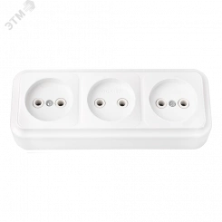 Беларусь Розетка тройная наружная без заземления Беларусь Розетка тройная наружная без заземления