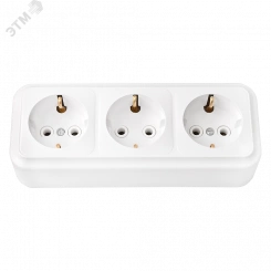 Беларусь Розетка тройная с заземлением наружная Беларусь Розетка тройная с заземлением наружная