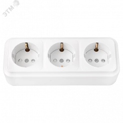 Беларусь Розетка трехместная наружная с заземлением РА16-276 Беларусь Розетка трехместная наружная с заземлением РА16-276