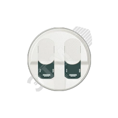 Celiane Панель лицевая для розетки двойной компьютерной 2хRJ45 белая Celiane Панель лицевая для розетки двойной компьютерной 2хRJ45 белая