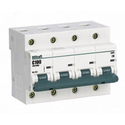 Выключатель автоматический четырехполюсный 100А D ВА-201 10кА Выключатель автоматический четырехполюсный 100А D ВА-201 10кА