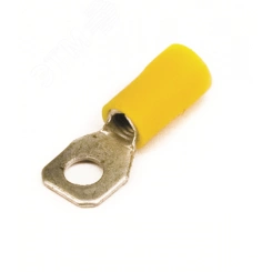 Наконечник кабельный НКИ 2.5-6 с изолированным фланцем желтый (50шт) Наконечник кабельный НКИ 2.5-6 с изолированным фланцем желтый (50шт)
