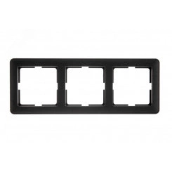 W59 Рамка 3 поста черный бархат