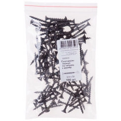 Саморез гипсокартон/дерево 3,5х32 черный (100шт) Саморез гипсокартон/дерево 3,5х32 черный (100шт)