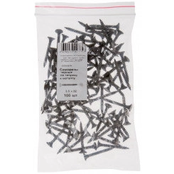 Саморез гипсокартон/металл 3,5х32 черный (100шт) Саморез гипсокартон/металл 3,5х32 черный (100шт)