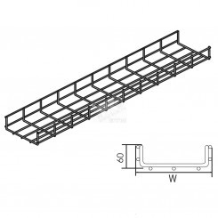 Лоток провол 100х60х3000 VFL