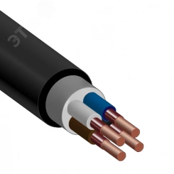 Кабель силовой ВВГнг(А)-FRLS 4х1.5-1 (N) однопроволочный круглый