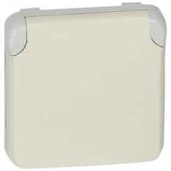 PLEXO Розетка с заземлением в рамку белая PLEXO Розетка с заземлением в рамку белая