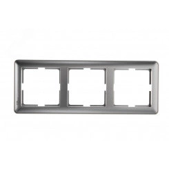 W59 Рамка 3 поста матовый хром