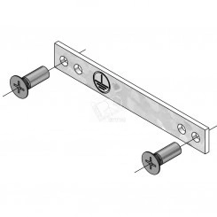 Зажим заземляющего провода для короба под заливку