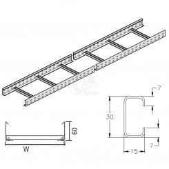 Кабельный лоток лестничного типа