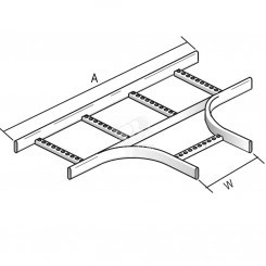 Ответвитель Т-образный для KLDAVID, высота - 60 мм, ширина - 600 мм, кратность - 1шт, DU - Покрытие Duplex