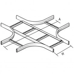 Ответвитель крестообразный для KLDAVID, высота - 60 мм, ширина - 600 мм, кратность - 1шт, DU - Покрытие Duplex