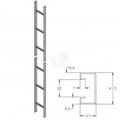 Вертикальный кабельный лоток лестничного типа Вертикальный кабельный лоток лестничного типа
