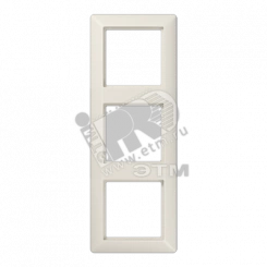 Рамка 3-я для горизонтальной/вертикальной установки  Серия- AS550  Материал- дуропласт  Цвет- слоновая кость