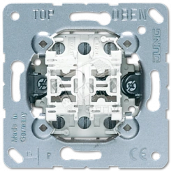 Переключатель 2-клавишный (проходной). Механизм. 10A 250V