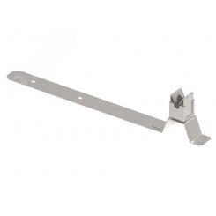 Держатель КЛИК безвинтовое исполнение со свободным креплением круглого проводника на пластине под черепицу L-265. Материал - нержавеющая сталь.