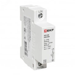 Ограничитель импульсных напряжений ОИН 1Р In=5kA Un=275B Imax=12,5kA EKF Ограничитель импульсных напряжений ОИН 1Р In=5kA Un=275B Imax=12,5kA EKF