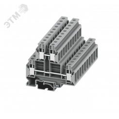 Клемма UKD 2-2 винтовая 2-уровневая, сечение 10 мм. кв., серая