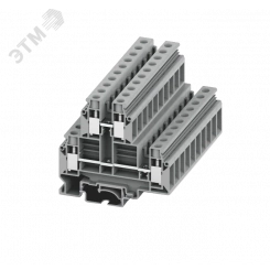 Клемма UKD 2-2 винтовая 2-уровневая, сечение 10 мм. кв., серая