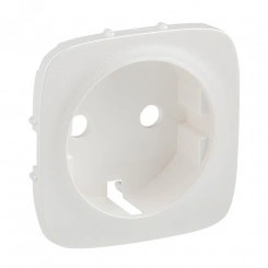 Valena ALLURE Лицевая панель для силовой розетки 2К+З с зажимами 6кв мм Жемчуг