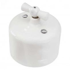 Выключатель поворотный 2 кл., белый Выключатель поворотный 2 кл., белый