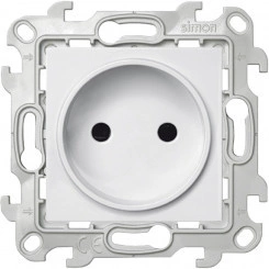 Розетка 2К с защитными шторками, белый Розетка 2К с защитными шторками, белый