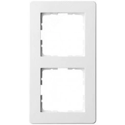 Рамка G-Flex 2-постовая, цвет белый глянцевый Рамка G-Flex 2-постовая, цвет белый глянцевый