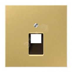 Накладка для 1-ой телефонной/компютерной розетки  IAE/UAE (1 x 8-пол.)   Серия LS990  Материал- металл  Цвет- классическая латунь