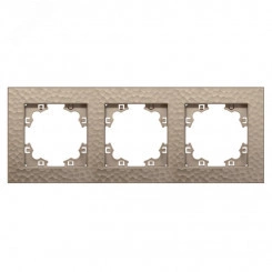 Рамка фактурная 3 поста универсальная UNIVersal серия Афина шампань (еврослот) Рамка фактурная 3 поста универсальная UNIVersal серия Афина шампань (еврослот)