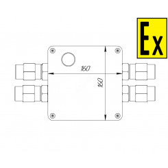 Коробка коммутационная взрывозащищенная для греющего кабеля КВМК ГК 204