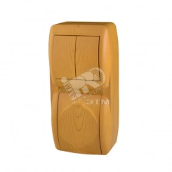 Ната Выключатель х2 +розетка с заземлением с кр ышкой ольха вертикальный Ната Выключатель х2 +розетка с заземлением с кр ышкой ольха вертикальный