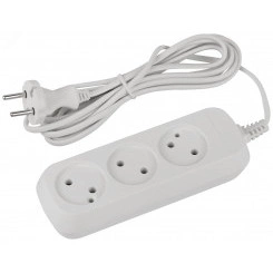 Удлинитель электрический 3 розетки без заземления 3м ШВВП 2x0.75мм2 UDL-6-330 Greenline ЭРА Удлинитель электрический 3 розетки без заземления 3м ШВВП 2x0.75мм2 UDL-6-330 Greenline ЭРА