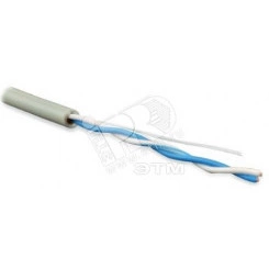 Кабель витая пара. неэкранированная U/UTP. категория 5. 1 пара (24 AWG). многожильный (patсh). LSZH. нг(С)-HF. -20C - +75C. серый (500 м)