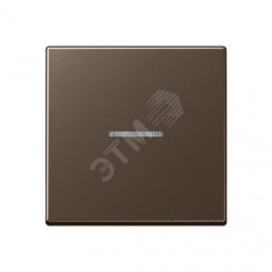 Клавиша 1-я для выключателей и кнопок  с окошком для подсветки. Серия A500  Материал- дуропласт  Цвет- мокко